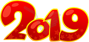 2019 Happy New Year design element - vector clip art