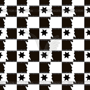 Creative seamless vector texture from pieces of fil - vector image