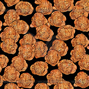 Seamless walnut background - vector image