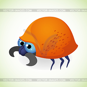 Red beetle - color vector clipart