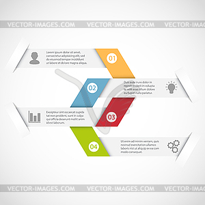 Modern simple infographic template - royalty-free vector clipart
