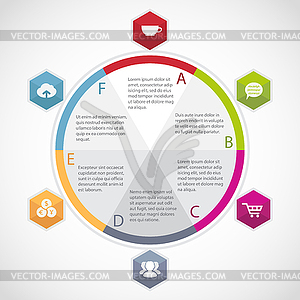 Circle modern infographic - royalty-free vector image