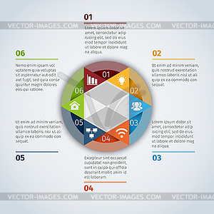 Circle infographic template - vector image