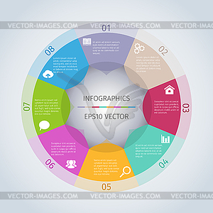 Circle modern infographic - vector image