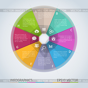 Circle infographic template - vector clip art