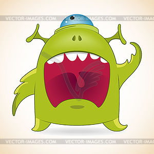 Screaming monster - vector clipart