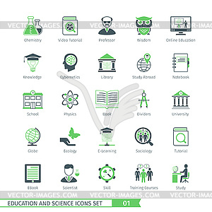 Science Icons Set 0 - vector image