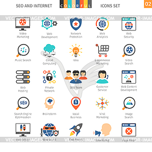 SEO Colorful Icon Set 0 - vector image