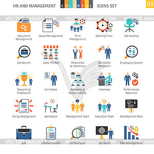 Human Resources Flat Set 0 - vector clipart