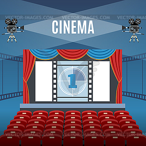 Cinema Hall Background - vector clipart