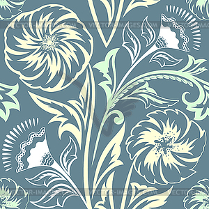 Ethnic Floral Seamless Pattern - vector EPS clipart