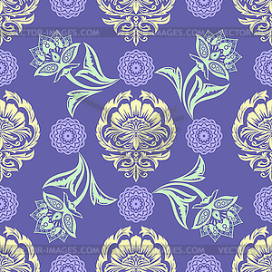 Ethnic Floral Seamless Pattern10 - vector clipart