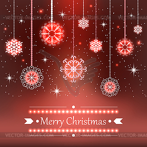 Christmas snowflakes background - vector clipart