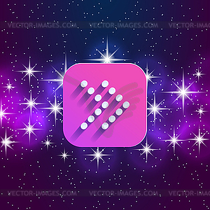 Arrow in night style UI - vector clip art