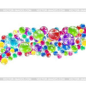 Background with multicolored balloons - vector image