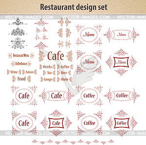 Decorative calligraphic design set of monograms - - royalty-free vector image