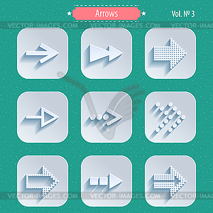 Set of Arrow Sign Icons - vector image