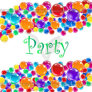 Party balloons with confetti - vector clip art