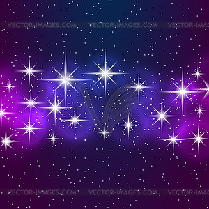 Abstract blue background with shining stars - vector clip art