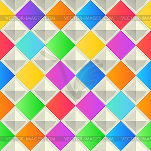 Abstract, colorful background with rhombus shapes.  - vector image