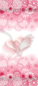 Stylish design. Hearts with shadows for designs of - vector clipart