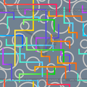 Seamless pattern of scattered geometrical lines - vector clipart
