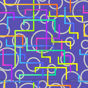 Seamless pattern of scattered geometrical lines - vector image