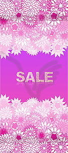 Sale concept background. Word sale made of pink - vector clip art