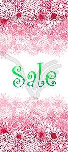 Sale concept background. Word SALE made of pink - vector image