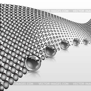 Abstract spheres with surface. Concept business - vector clipart