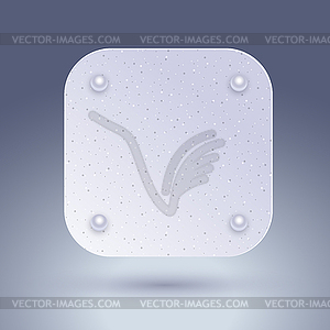 Blank technology icon button blank template with - vector clip art