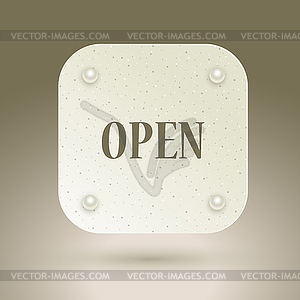 Open icon with rivets - vector clipart