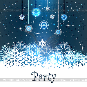 Merry Christmas Party Card - vector clipart