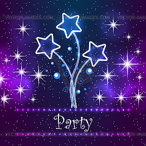 Merry Christmas Party Card - vector clipart