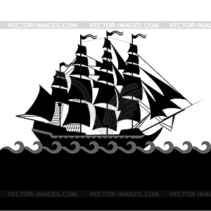 Ships set with separate editable elements - vector clip art