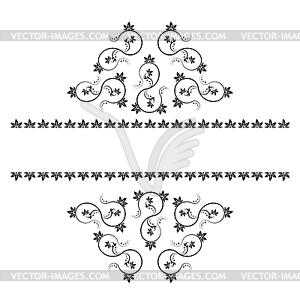 Frame with monograms for design and decorate - vector image