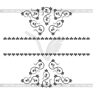 Frame with monograms for design and decorate - vector image