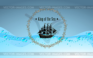 Sign of King of Sea - vector clipart