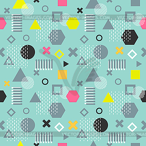 Trendy memphis cards. Abstract seamless pattern. - vector clipart