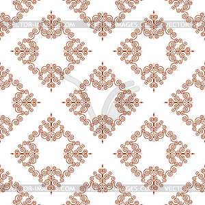 Forged seamless pattern of black fleur-de-lis. - vector clip art