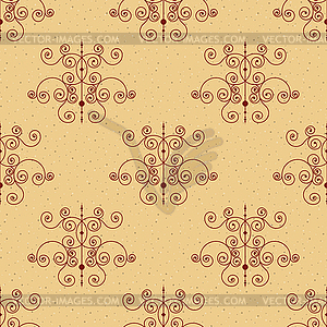 Seamless pattern or forged elements. Modern style - vector clip art