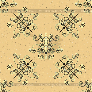 Seamless pattern or forged elements. Modern style - vector clipart