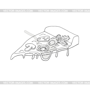 Hand Drawn Pizza Vector Hd Images, Slice Of Pizza Vector