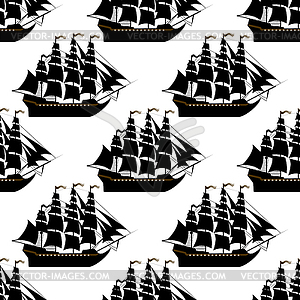 Ship seamless pattern - vector EPS clipart