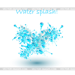 Голубая вода всплеск, - рисунок в векторном формате