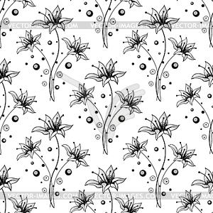 Beautiful seamless background with monochrome - vector clipart