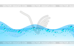 Blue water wave,  - vector image