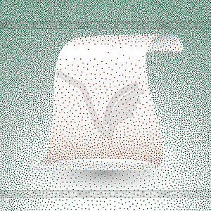 Silver paper scroll - vector image