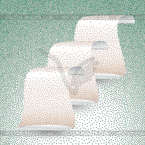 Silver paper scroll - vector clip art