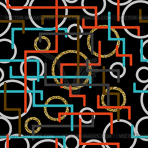 Geometry seamlessly background with lines and - vector image